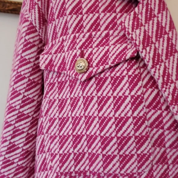 Pink and white bomber style jacket - Picture 2 of 11